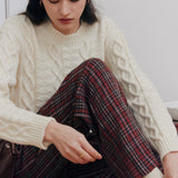 Caroline Cable Knit Top (White)