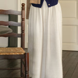 Solid Tone Wool Long Skirt