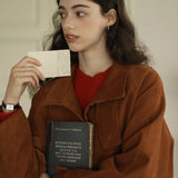 Corduroy Front Button-Up Coat