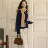 Solid Tone Wool Long Skirt