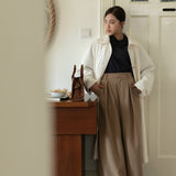 Straight Cut Front Pleat Slacks