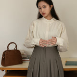 Wool Pleated Midaxi Skirt