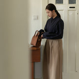 Straight Cut Front Pleat Slacks