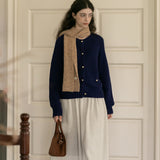 Solid Tone Wool Long Skirt