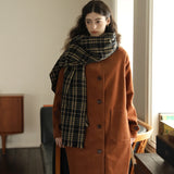 Corduroy Front Button-Up Coat