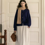 Solid Tone Wool Long Skirt