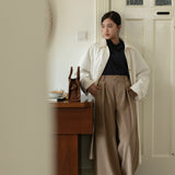 Straight Cut Front Pleat Slacks