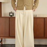 Faux Leather Wide Leg Pants