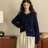 Solid Tone Wool Long Skirt