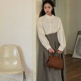 Wool Pleated Midaxi Skirt