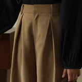 Straight Cut Front Pleat Slacks