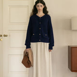 Solid Tone Wool Long Skirt