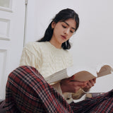 Caroline Cable Knit Top (White)