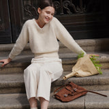 Pocket Wide-Leg Pant (White)