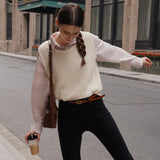 Round Neck Knit Vest (White)