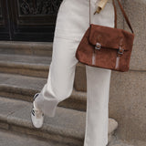 Pocket Wide-Leg Pant (White)