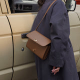 Faux Leather Shoulder Bag (Beige)