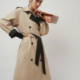 Double-Breasted Belted Trench Coat