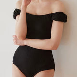 Off-Shoulder One Piece Swimsuit