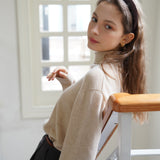 Mock Neck Wool Knit Top