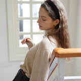 Mock Neck Wool Knit Top