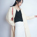 Side Zip A-Line Skirt (White)