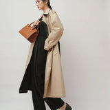 Double-Breasted Belted Trench Coat