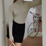 Straight-Cut Mini Skirt