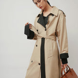 Double-Breasted Belted Trench Coat
