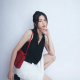 Side Zip A-Line Skirt (White)