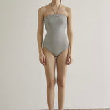 Stripe Pattern Printed Swimsuit