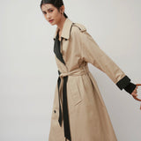 Double-Breasted Belted Trench Coat