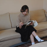 Wrap Pleated Long Skirt
