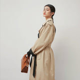 Double-Breasted Belted Trench Coat