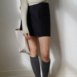Straight-Cut Mini Skirt