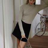 Straight-Cut Mini Skirt