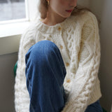 Whiskered Long Wide Jeans
