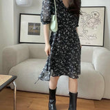 Short Sleeve Floral Mini Dress